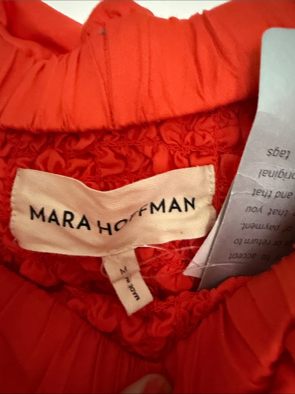 NWT MARA HOFFMAN Popcorn Kenza Dress in Poppy | Medium - Picture 3 of 4